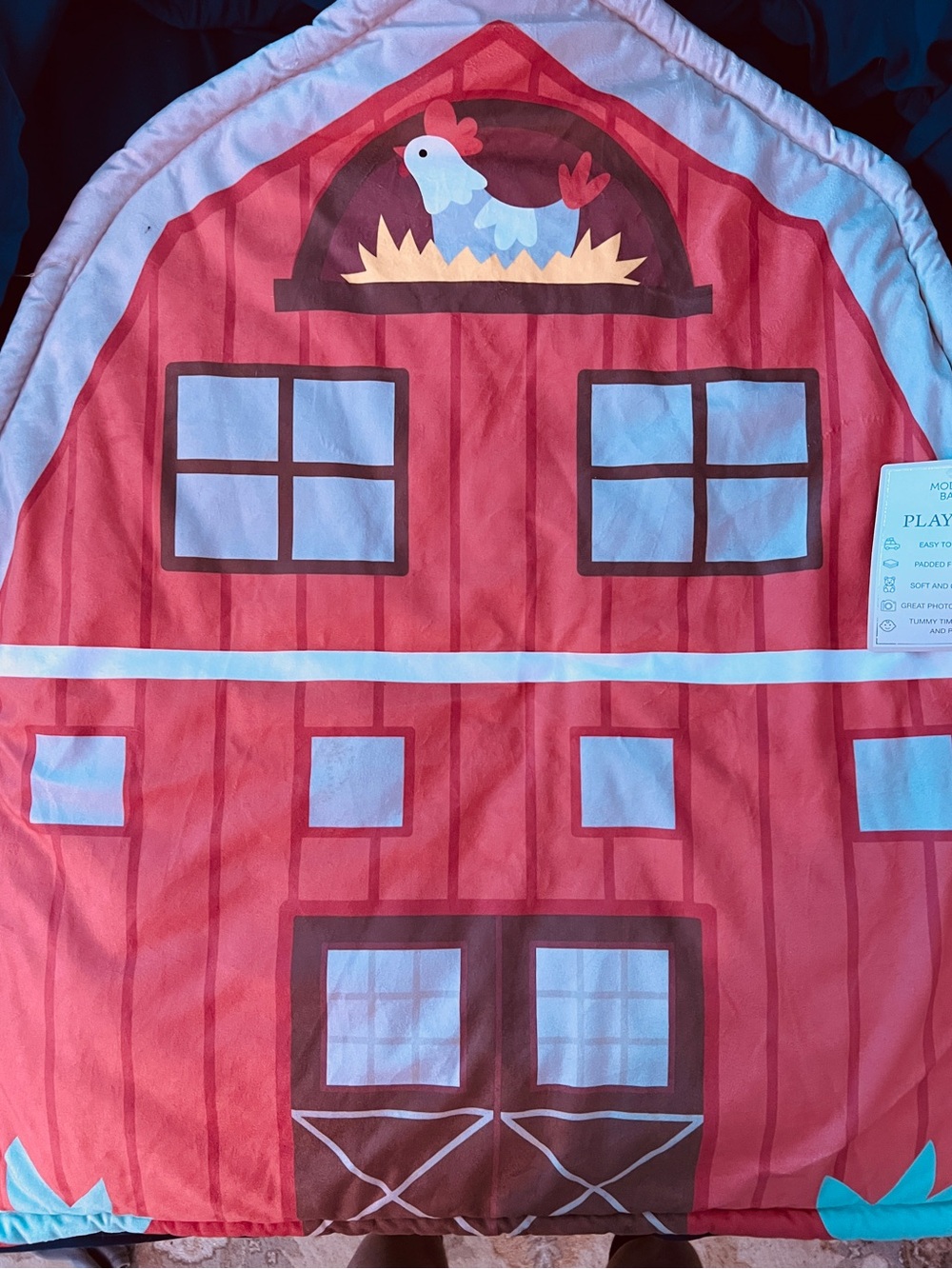Modern Baby Playmat-NWT 36x 36” Farm with Red Barn
